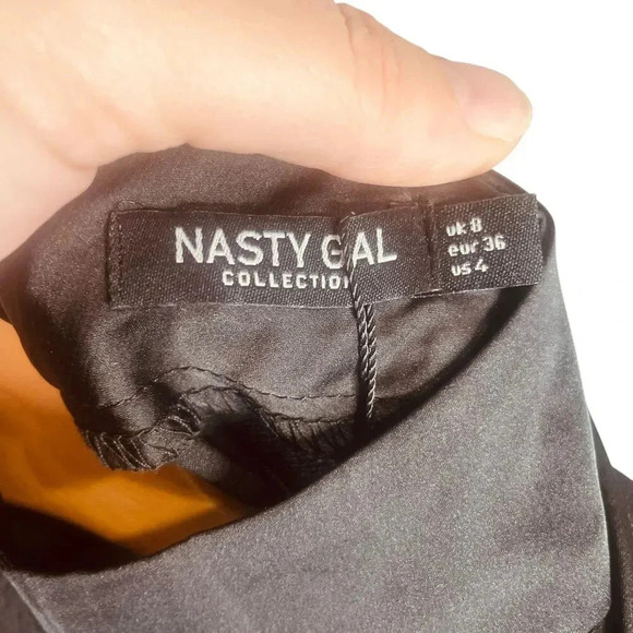 Nasty Gal High Neckline Feeling Fine Satin Dress - Picture 4 of 16